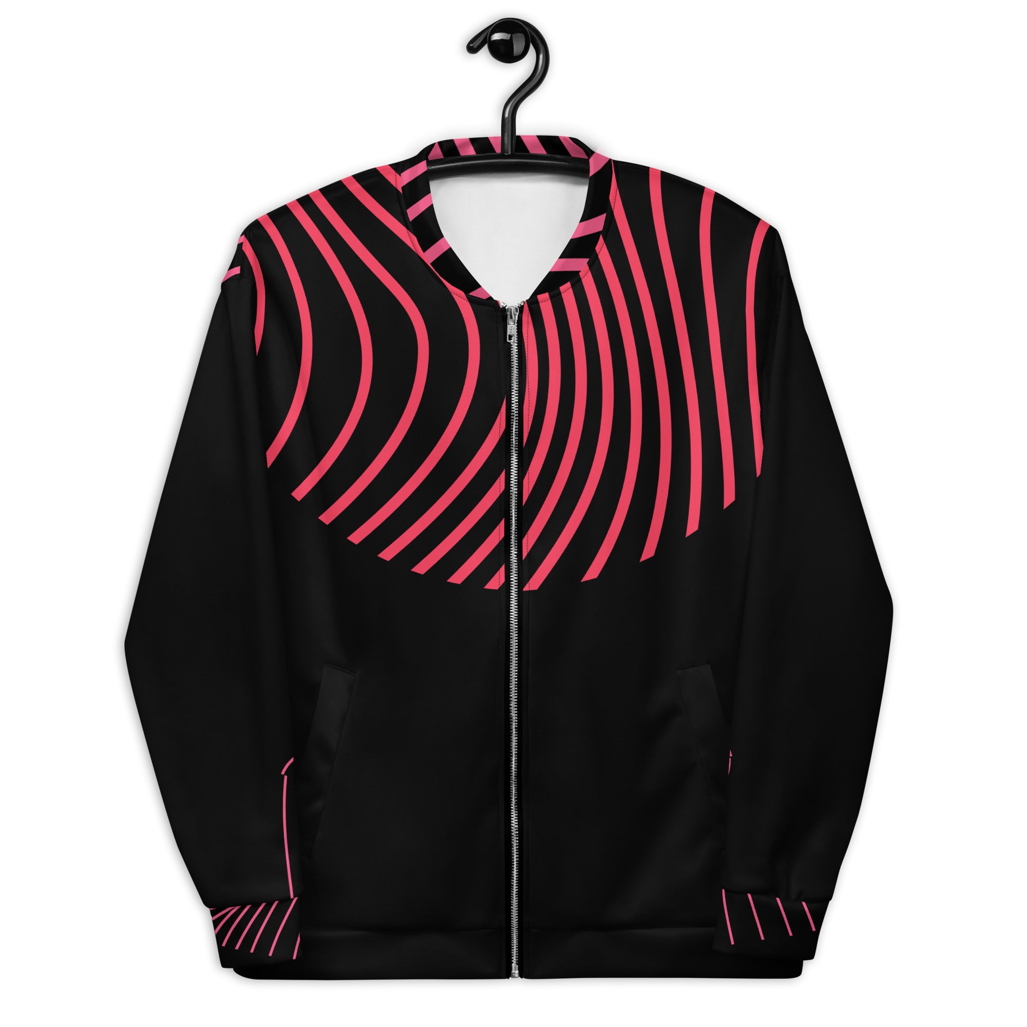 Unisex Bomber Jacket. Workout Cover Full Zipper Jacket. Streetwear. Ripple FX by WickedYo.